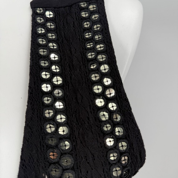 Anthropologie Forever‎ That Girl V-Neck Sequin Embellished Tank Black XL - Picture 7 of 14